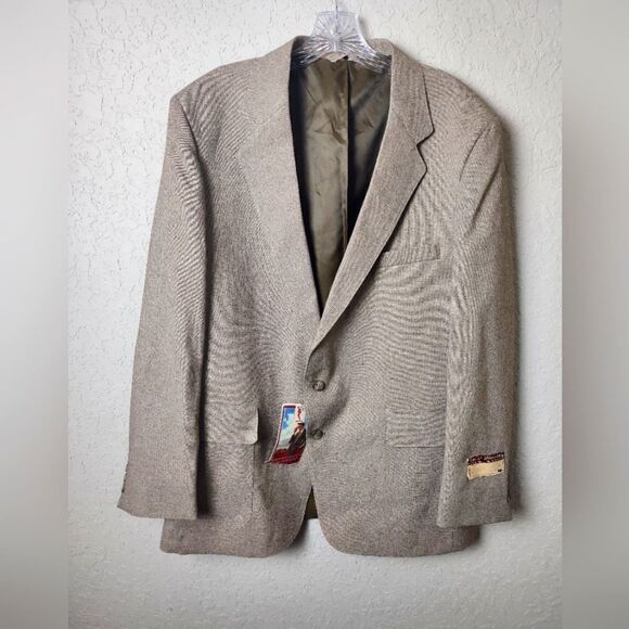 Vintage Levi's Action Suit Classic Blazer Brown Tan Size 46R NWT